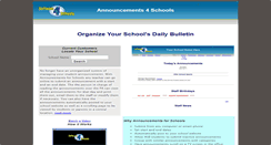 Desktop Screenshot of announcements4schools.com